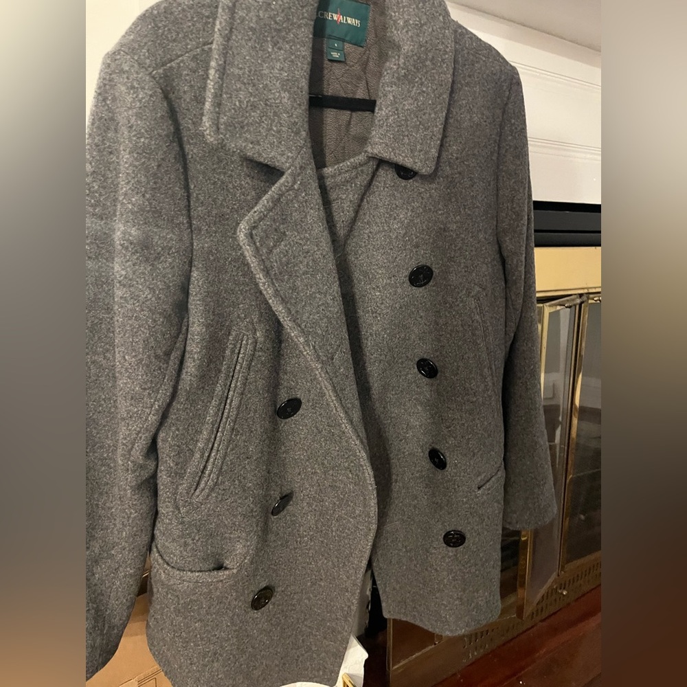 J. Crew men’s grey peacoat